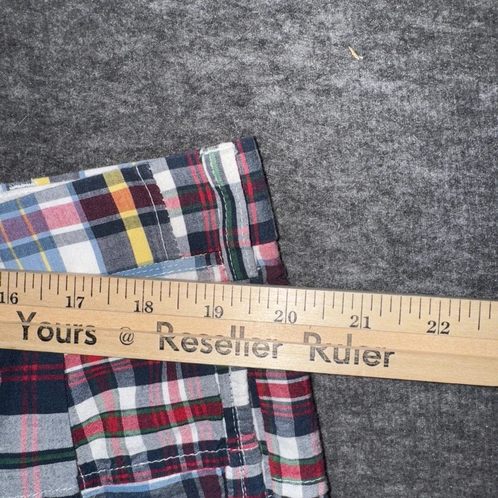 Jos. A. Bank Patchwork Madras Shorts Mens Plaid Multicolor 40 EXCELLENT - Picture 3 of 6